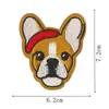 Patch Bordado de Cachorro Pet Fofo - Acessórios de Corgi e Bulldog para Mochilas e Jeans, Emblema Bordado para Reparo de Furos