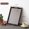 Bandeja para Juego de Té de Bambú Plato de Almacenamiento para Tazas de Agua Domésticas Plato de Servicio Rectangular Especial de Madera para Restaurante Plato para Frutas y Cena