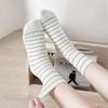 Calcetines a Rayas para Mujer Calcetines hasta la Mitad de la Pantorrilla Ins Modernos Primavera Verano Delgados Versátiles Estilo Japonés Clásico Estilo Universitario Calcetines Deportivos Simples