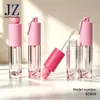 Jinzhe Pedido Tubo Redondo Corazón/Fresa/Tapa Cilíndrica Fondo en Forma de Labio Tubo de Brillo de Labios Encadenable Empaque de Plástico