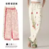 Calça de Pijama Feminina Calça Simples de Algodão Puro para Primavera e Outono Feminina plus size Pode Usar Fora Caminhando Calça de Algodão para Casa Feminina Outono e Inverno