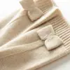 Guantes Elegantes de Cachemira Pura Estilo Francés para Mujer, Guantes Cálidos Resistentes al Viento para Ciclismo al Aire Libre en Otoño e Invierno, Forrados de Vellón, Pantalla Táctil, Engrosados