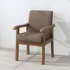 Silla de Madera Maciza Sillón Individual Silla de Oficina Sala de Conferencias Escritorio de Computadora para Ancianos Mahjong con Reposabrazos Silla con Respaldo Suave