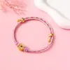 Pulsera Zongzi de Hortensia del Día de Mayo, Nueva Cuerda Roja Tejida a Mano para Niños y Bebés, Pulsera de Cuentas DIY de Alta Calidad