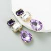 Pendientes largos de aleación de diamantes de tendencia transfronteriza europea y americana, pendientes de temperamento de nicho, pendientes de alta calidad al por mayor que combinan con todo.