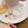 Muerte Melocotón ~ Pulsera Colgante de Melocotón de Cristal Rosa Natural Pulsera Femenina Dulce Super Hada Pulsera Novia