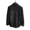 Otoño Nuevo Estilo Chino Chaqueta Camisa de Cuero Mate para Hombre Holgada Moda Versátil Tie-Dye Atractiva Manga Larga Top Tendencia