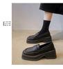 Zapatos Lefu para Mujer Estilo Británico 2024 Nuevos Franceses Combinan con Todo Tacón Grueso Zapatos de Cuero Suave Nicho Vintage JK Zapatos de Vestir