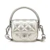 Bolso Pequeño Cuadrado Estilo Coreano Inspirado en Coco Chanel con Cierre de Camelia de Moda Versátil Bolso de Mano para Niños Bolso Cruzado de un Solo Hombro para Padres e Hijos