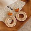 Aretes exóticos de gran venta vintage literarios clásicos dignos gancho para la oreja combinan con todo huecos moda borla colgante aretes