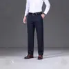 Nuevos Pantalones de Traje Rectos Antiarrugas Negros para Hombre de Primavera y Otoño, Pantalones Profesionales de Negocios, Pantalones Casuales de Lujo Ligero de Alta Gama