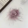 Grampo de Cabelo Grande de Pena de Avestruz para Primavera e Verão com Grande Volume de Cabelo, Presilha de Tubarão de Pelúcia Super Fada, Grampo de Cabelo na Parte de Trás da Cabeça, Acessório de Cabelo