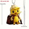 Novo Pingente de Mochila de Pato Amarelo Fofo de Acrílico Pingente de Decoração de Espelho Retrovisor de Carro Plano Transfronteiriço