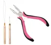 Kits de Herramientas para Extensiones de Cabello Transfronterizas: Juego de Cuatro Piezas de Herramientas para Extensiones de Peluca, Pinzas, Ganchillos para Extensiones de Cabello