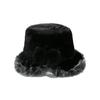 Otoño e Invierno 2025 Nuevo Estilo Pequeño Aroma Sombrero de Pescador Relleno Moda de Piel Sintética Cálido Engrosado Lazo Sombrero Cubeta Tendencia para Mujer