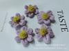Accesorios de lana Hyun Ya Feng Accesorios de decoración de flores de lana Mohair cosido a mano Accesorios de suéter de flores de seis pétalos Spot