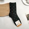 Calcetines de Algodón para Mujer con Lazo de Encaje Calcetines Coreanos Calcetines de Algodón de Cintura Media Kiki Otoño Nuevo Estilo Preppy Ins Calcetines de Niña