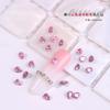 Mini Pequeno Fundo Pontiagudo Irregular Rosa Marquise Gota Lágrima Coração Gordinho Decorações de Arte de Unhas de Zircônia Atacado Item Quente Transfronteiriço