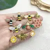 1 Pieza de Accesorio de Joyería de Abeja con Goteo de Aceite Estilo Coreano, Accesorio para el Cabello Hecho a Mano DIY, Pulsera, Material para Collar, Accesorio de Aleación