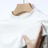Camiseta Masculina de Manga Longa Estilo Transfronteiriço, Camada Base de Lã Dupla Face, Gola Alta Meia-Estação Primavera e Outono, Tecido Escovado, Top Versátil de Outono