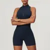 Mono de una pieza para mujer con sensación de segunda piel, cremallera levanta glúteos, adecuado para correr, yoga al aire libre, fitness, secado rápido, transpirable y elástico para deportes
