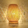 Pequena Luminária de Mesa Estilo Japonês Lâmpada Tufão Quarto Luminária de Cabeceira Ins Meninas Retrô Criativo Decoração de Casa Enfeites Lâmpada de Bambu para Caminhar