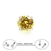 Aretes de botón de aleación de titanio F136 multicolor ultrabrillantes de zirconia 5A de gran venta, piercings para labio, piercings para nariz y base para piercing con espiral interna