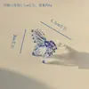 Anillo de Mariposa de Vidrio Hecho a Mano Zibo Celebridad de Internet Artesanía Fotografía Diseño de Nicho Joyería Avanzada de Vidrio Regalo