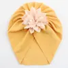 Novos Chapéus Indianos para Bebês Estilo Europeu e Americano, Chapéus Pulôver Criativos com Flores de Chiffon, Chapéus para Crianças e Bebês Atacado