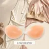 Almohadillas de sujetador de silicona transfronterizas para mujer, adecuadas para vestidos de novia, engrosadas para fotos de boda, con efecto push-up, finas, transpirables, sin tirantes, protectores de pezón invisibles