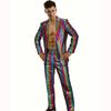 Traje de Lentejuelas Bronceado para Hombre Disco cos Fiesta Escenario Club Nocturno Brillante Genial Traje de Actuación traje