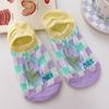 Meias Femininas Meias de Barco Verão Meias Finas para Meninas Japonesas Fofas Bordadas Boca Rasa Meias Invisíveis Antiderrapante Antiderrapante Salto Moda