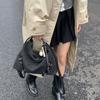Mochila Retro de Gran Capacidad en Gamuza para Mujer 2025 Nueva Bolso Tote Cruzado de Gama Alta de Nicho Retro