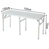 Mesa Plegable de Acero Inoxidable Engrosado Mesa de Comedor Rectangular para el Hogar Banco de Trabajo Comercial Mesa para Puesto de Mercado Nocturno para Barbacoa al Aire Libre