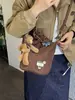 Bolsa Feminina de Ombro Único Estampa de Leopardo Retrô Fashion 2026 Nova Grande Capacidade Simples Versátil para o Dia a Dia Bolsa Tote de Axila Yuezi