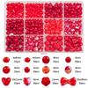 Serie roja de Año Nuevo con cuentas, accesorios de bricolaje, pulsera de cuentas sueltas, collar de bricolaje hecho a mano, traje de cuentas