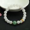 Pulseira de Jade Natural de Guan Yu Pulseira de Jade Seda Dourada Jade Branco Joia Tendência Nacional Atacado Transmissão ao Vivo Item Quente S5020604