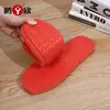 Suela de Zapato Tengxin 008 Goma Sólida Roja Zapatillas Tejidas a Mano Suela de Zapato de Algodón Antideslizante Resistente al Desgaste Suave