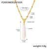 Colar de clavícula com pingente de concha de açúcar feminino banhado a ouro 18k em aço inoxidável colar de nicho com design por atacado