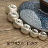 Accesorios de Joyería de Plata S925 Chiang Mai Hecho a Mano Plata Cepillada Pulsera de Cuerda Hecha a Mano DIY Cuentas Espaciadoras Redondas Planas Versátil