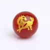 Ágata Roja Perlas Sueltas Zodiaco Perlas Redondas Año del Rata Pulsera de Año de Nacimiento Accesorios diy Estrella Luna Bodhi Accesorios
