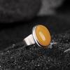 Anillo de plata de ley Yilu S925 con diseño de cera de abejas, estilo retro, sencillo, con forma de huevo, neutral, elegante, a la moda, combinable con todo.