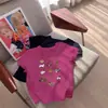 Camiseta de Manga Corta de Algodón Puro Azul Marino para Mujer 2025 Estilo Popular de Celebridad de Internet Top con Estampado Americano Hombro Derecho Cuello Redondo Camisa Sexy