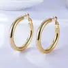 Pendientes de Aro Huecos Grandes Chapados en Oro al por Mayor Círculo Geométrico Pendientes de Moda Verano Dopamina