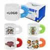 Mango de color por sublimación, taza gordita, taza de cerámica, taza de café linda y divertida, material en blanco creativo para DIY