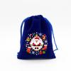 Bolsa de Veludo Safira de Natal da Amazon Bolsa de Presente de Doces de Natal Saco de Presente do Papai Noel Saco para Embalagem de Maçã