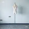Vestido de noiva de veludo damasco modelo expositor para vitrine de loja de roupas femininas manequim de meio corpo ajustável suporte feminino