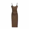 Estilo Puro Deseo Comic Coreano Cintura Fruncida Adelgazante Bodycon Mini Vestido Cárdigan Conjunto de Dos Piezas