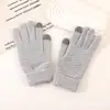 Luvas de Tela de Toque para Casal Femininas de Inverno Fofas para Ciclismo Proteção contra Frio e Calor Espessadas e Aveludadas Cinco Dedos Fabricante Atacado
