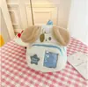 Nova Mochila de Pelúcia de Coelho Fofa Transfronteiriça, Nova Mochila Pequena de Menina de Desenho Animado, Bolsa Ita Macia de Menina JK Japonesa